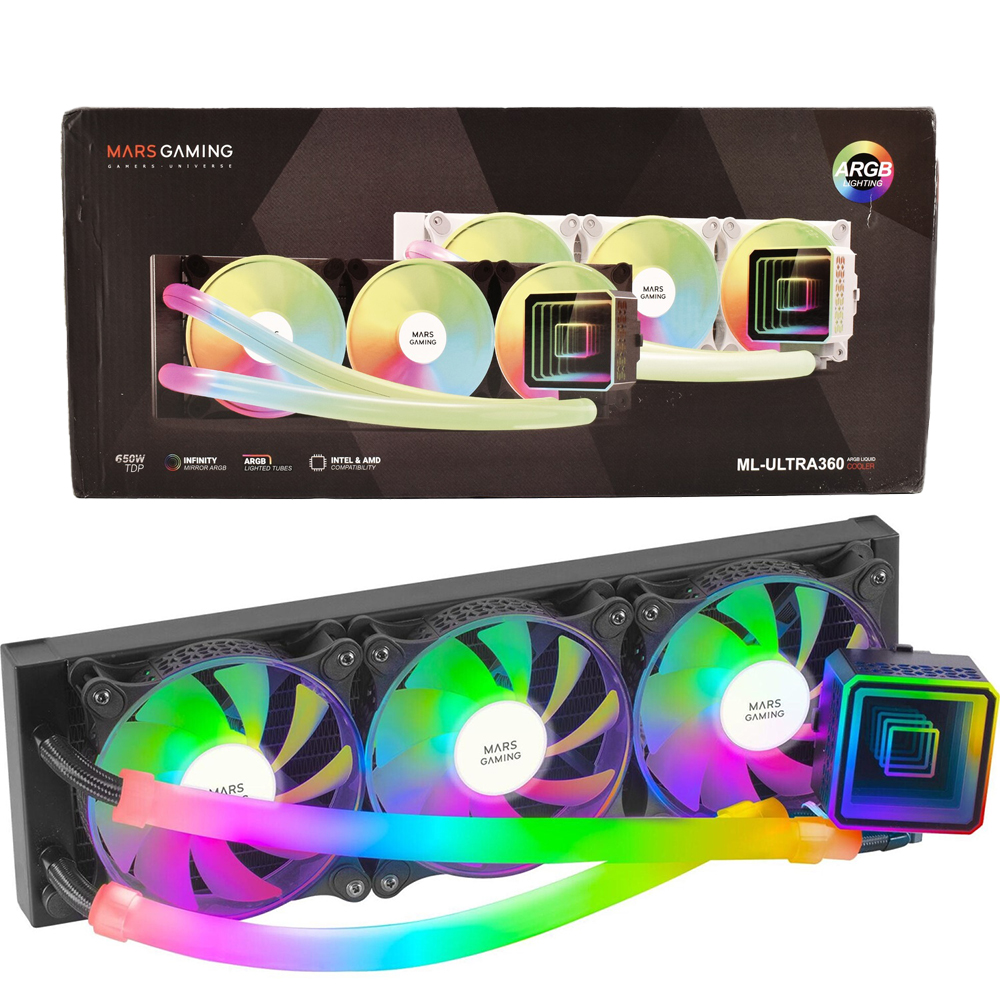WATERCOOLING MARS GAMING ML-ULTRA 360 BLACK ARGB