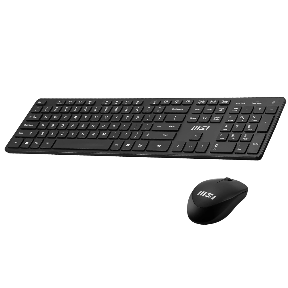 COMBO CLAVIER & SOURIS MSI RF1430 BLACK WIRELESS NOIR