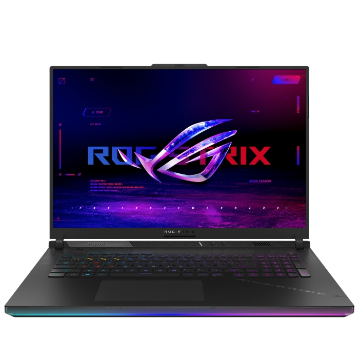 Laptop Gaming ASUS ROG STRIX SCAR 18 G834JZ-N6046X Intel i9-14900HX DDR5 4800 MHz 32 Go 2x 16 Go SSD 1 To Ecran 18" LED QHD 240 Hz NVIDIA GeForce RTX 4080 12 Go DLSS 3 Wi-Fi 6E/Bluetooth 5.2 Windows 11 Professionnel