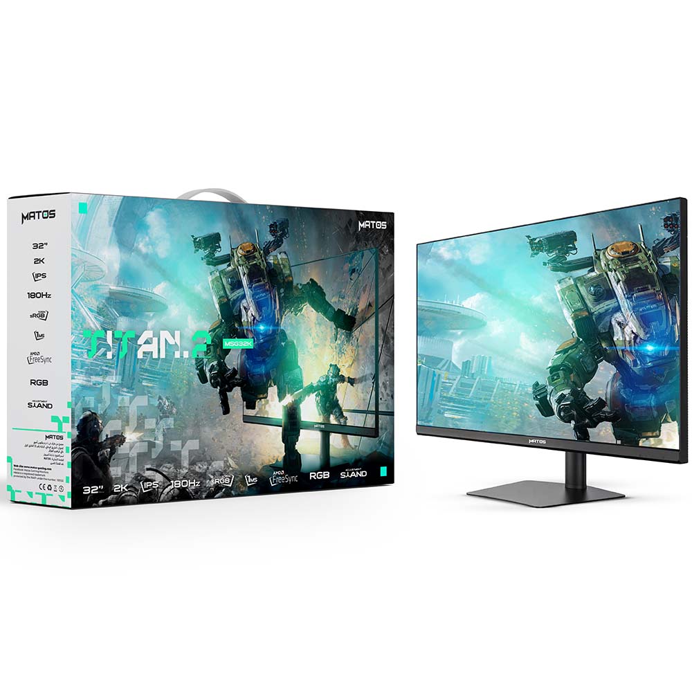 ECRAN MATOS GAMING 32" TITAN2 MSG32K 180Hz -IPS / 1 MS / 2K/Adjustable Stand