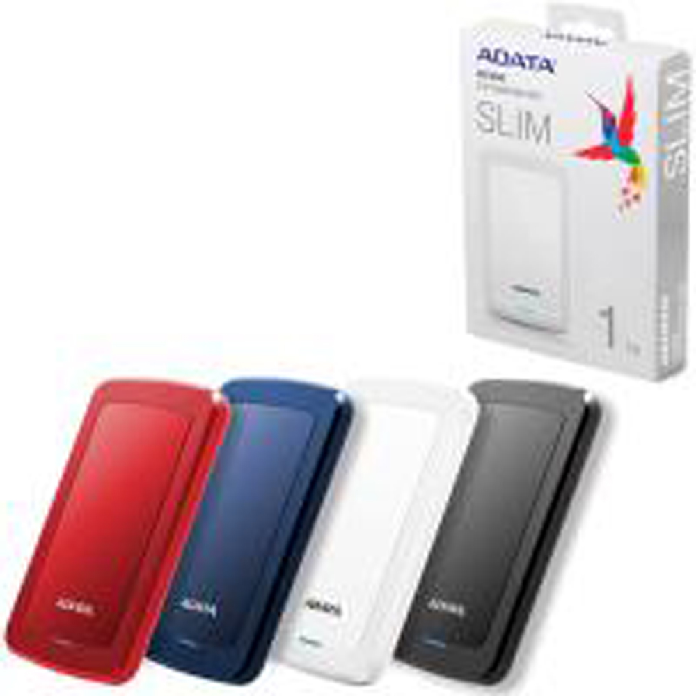 DISQUE DUR EXTERNE ADATA SLIM 1TB HV320 2.5 USB 3.1 RED/BLK/BLUE/GREY