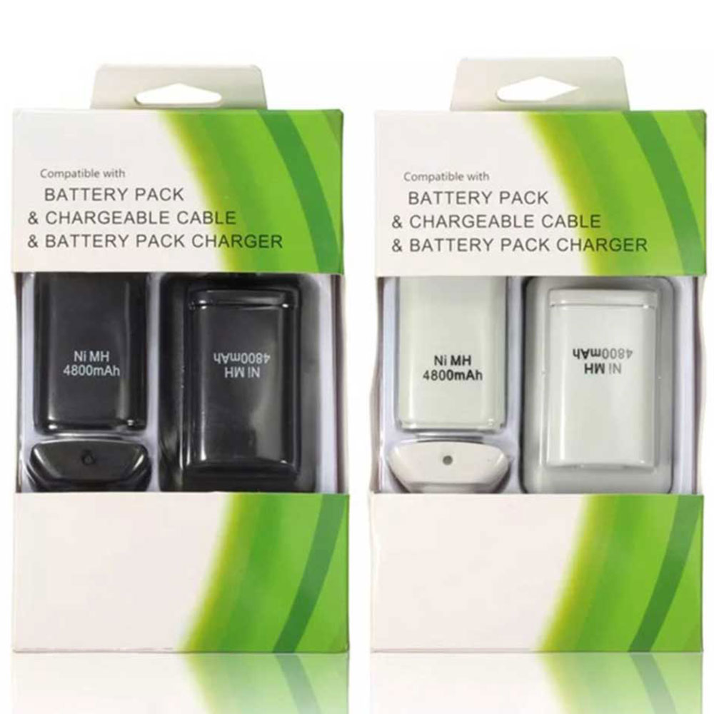 XBOX 360 4800mah Batterie pack chargeable cable and battery pack charger
