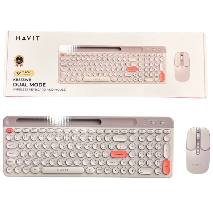 COMBO S/F HAVIT KB-835WB RECHARGEABLE+ BT + 2.4G