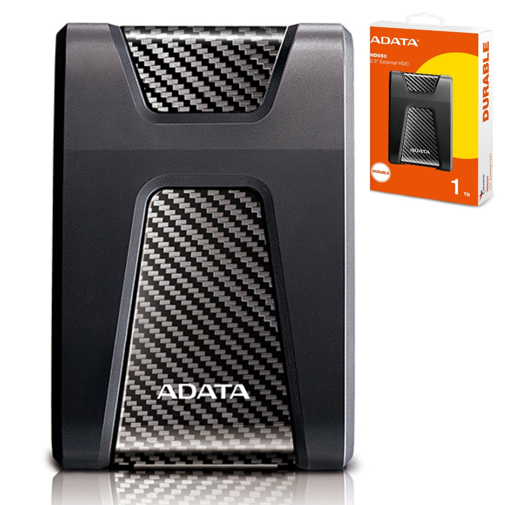 DISQUE DUR EXTERNE 2.5" ADATA 1TB USB 3.0 BLACK HD650