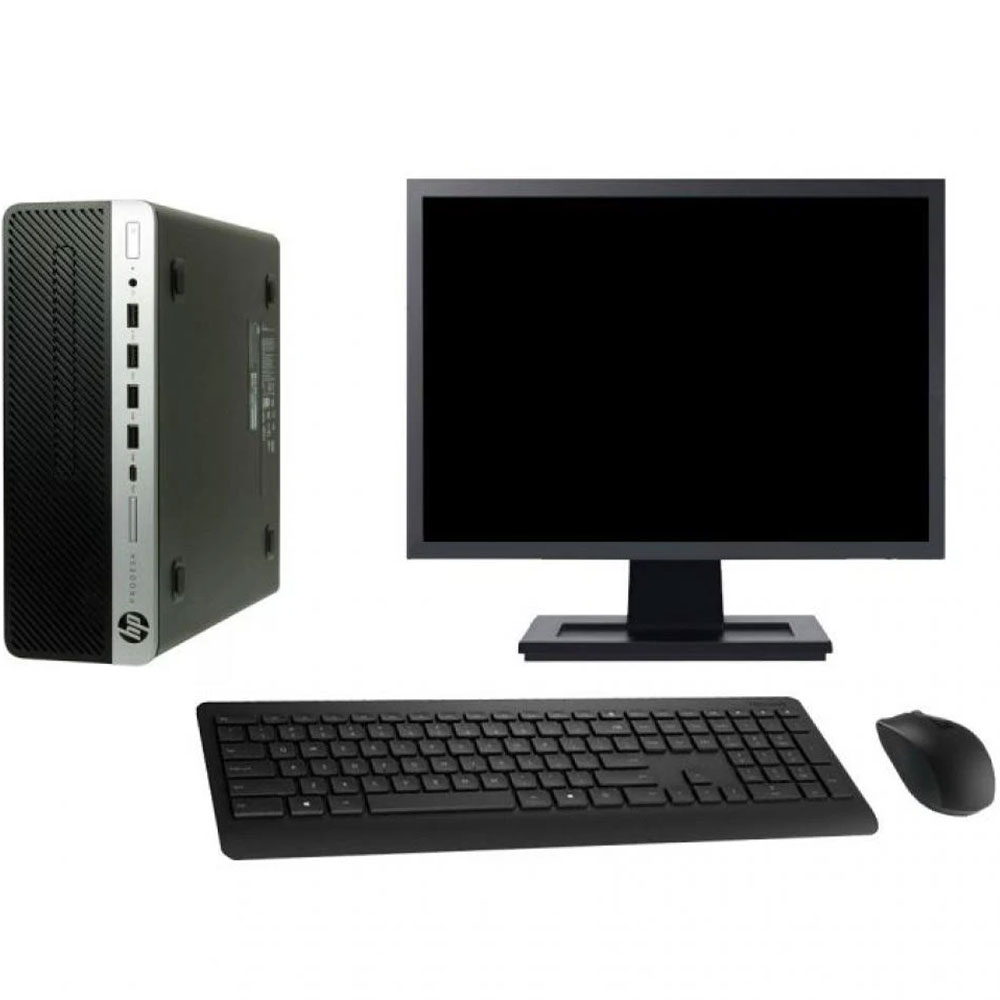 PC DE BUREAU HP PRODESK PRO 400 I3-6100/DDR4 4G/hdd 500g/DVD RW/ECRAN HP 21.5" /clavier +souris originale