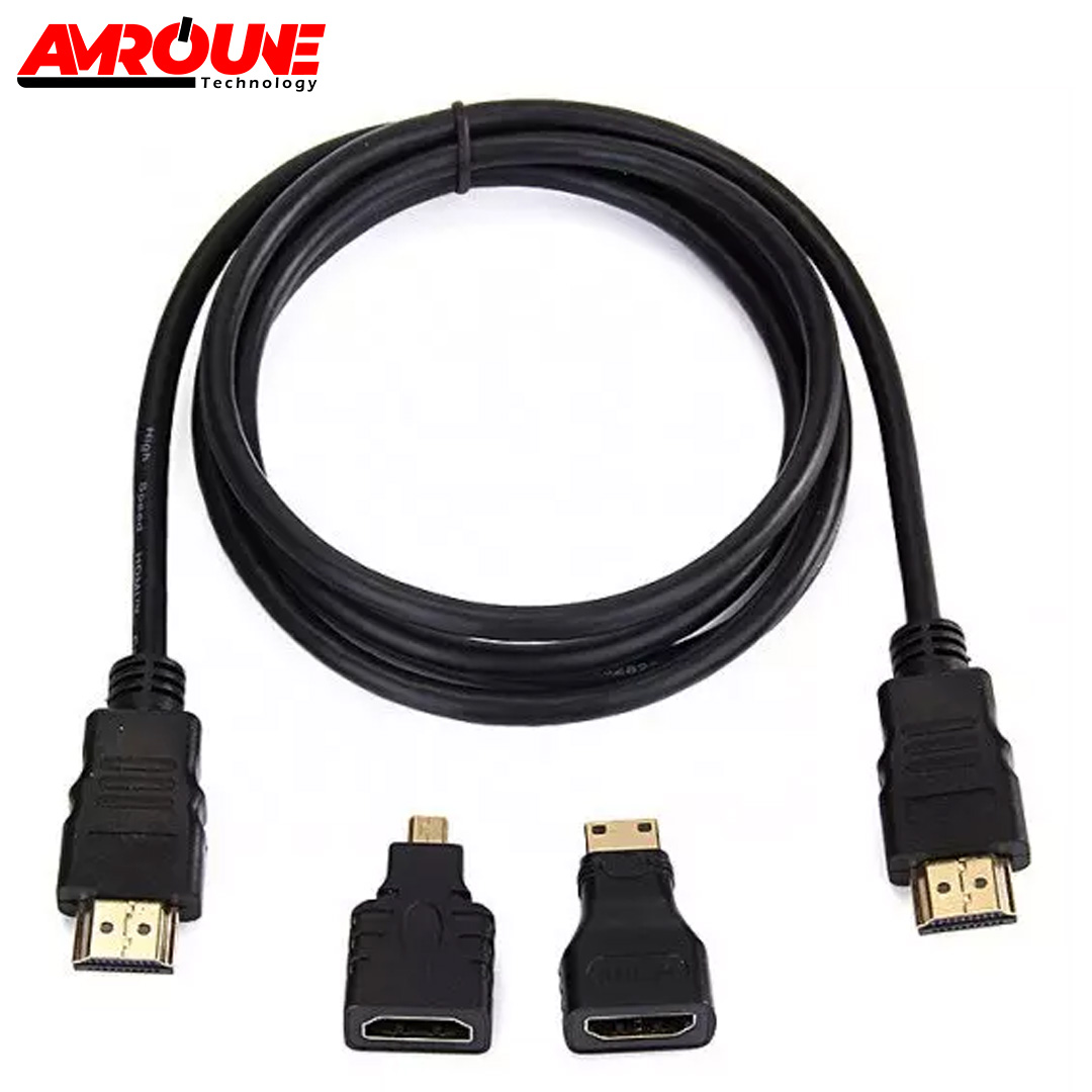 CABLE 3IN1 HDMI M/M ADAPT MINI+MICRO HDMI