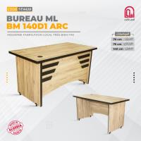 Bureau ML DOTI ARC (L140/H75/P70cm) Sonoma-Gris Fonce