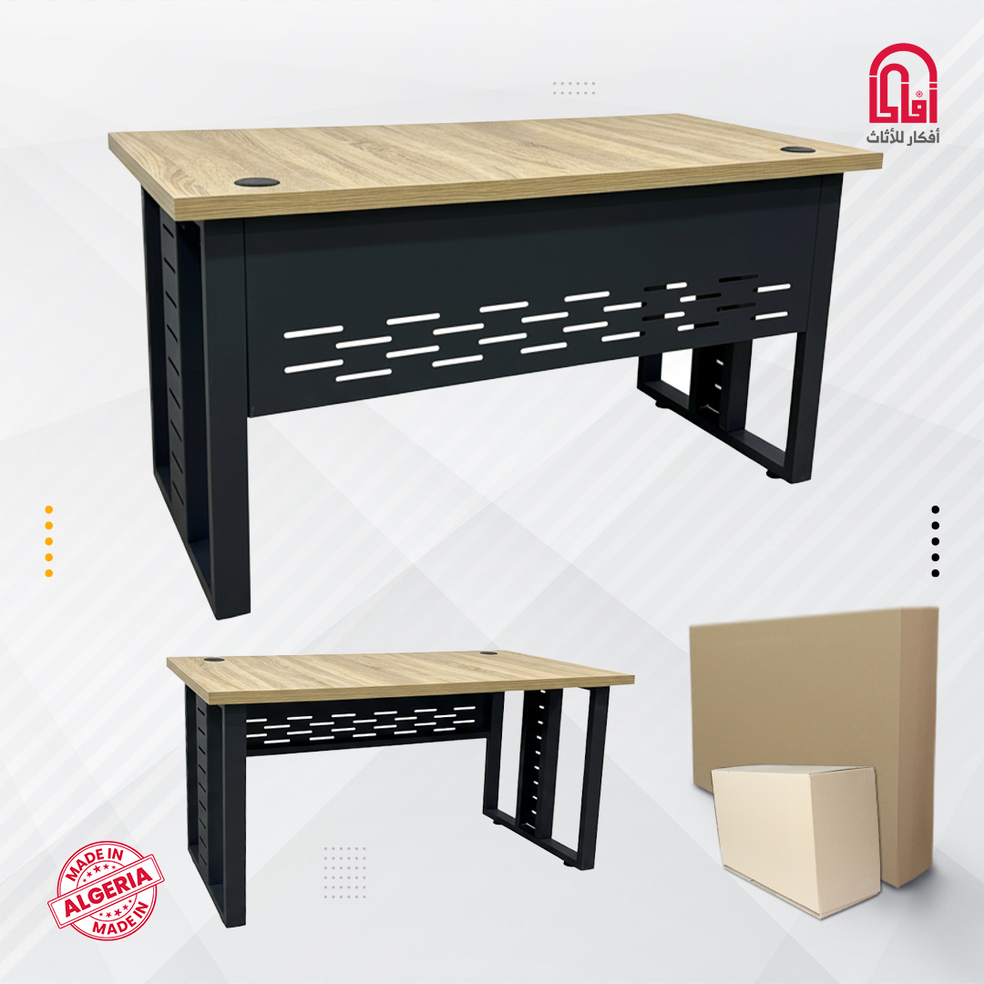 Bureau ML IRON (L100/H75/P52cm) (D-Sonoma P-Gris foncé mat)