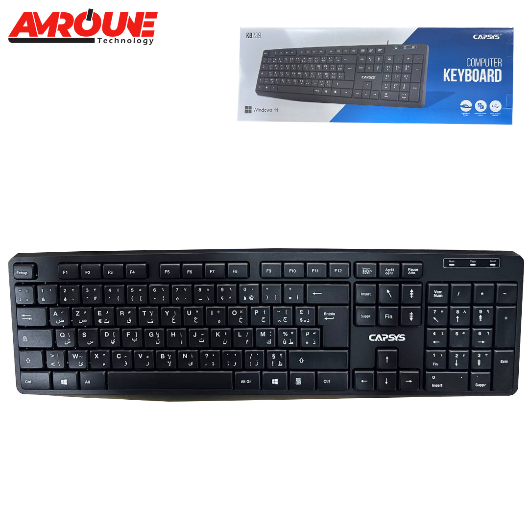 Clavier USB 239 CAPSYS KB