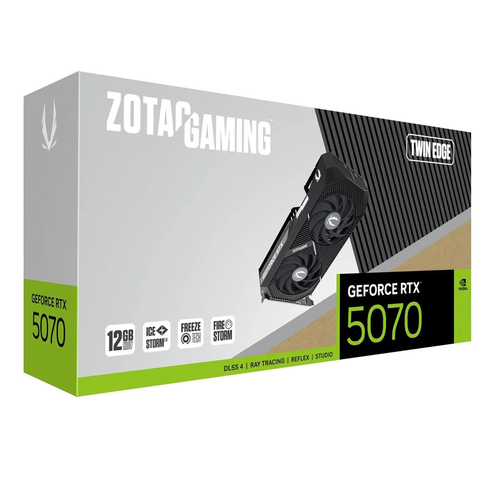 Carte Graphique ZOTAC GAMING GeForce RTX 5070 12GB 192 BIT GDDR7 AMP Black Edition IceStorm 2.0