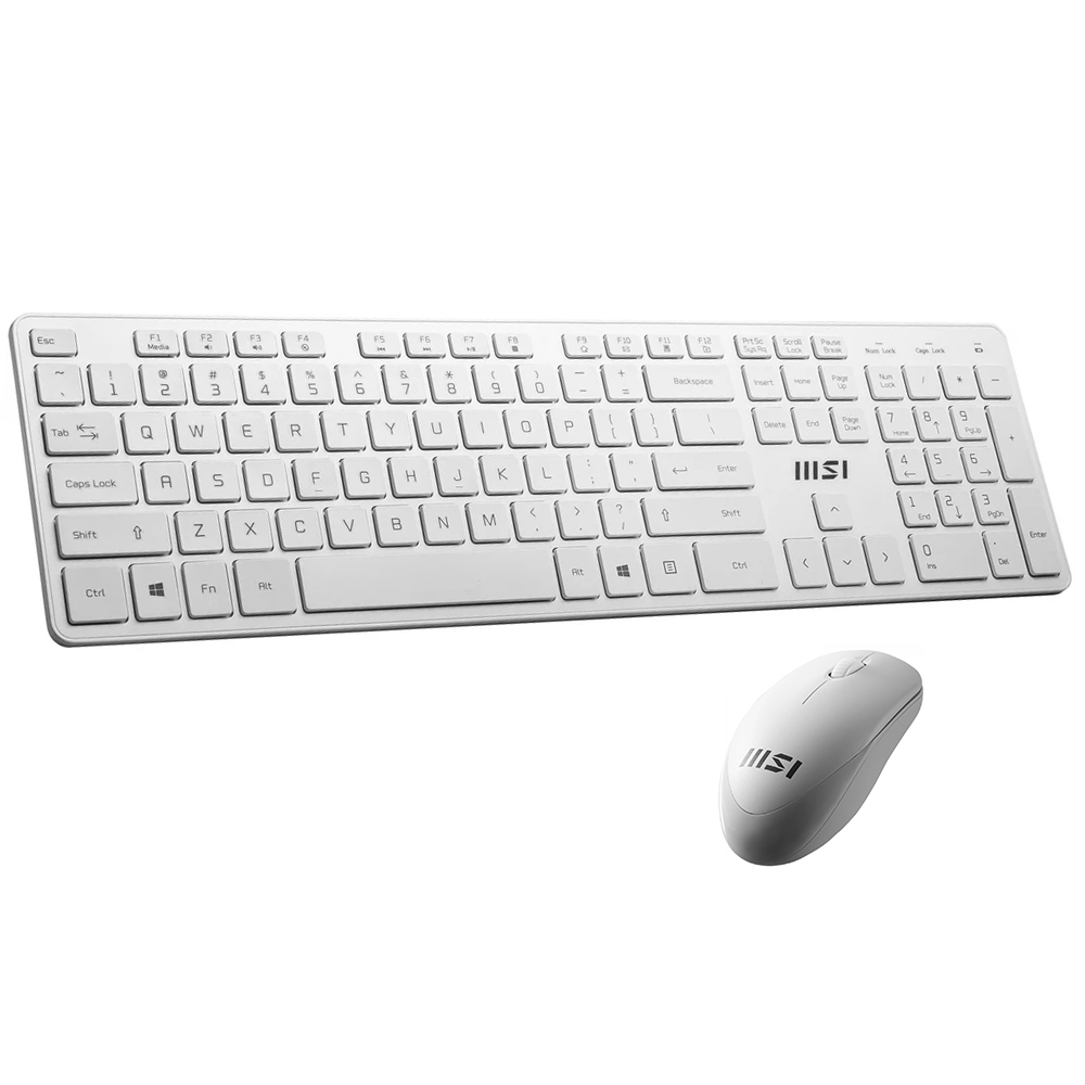 COMBO CLAVIER & SOURIS MSI RF1430 BLACK WIRELESS BLANC