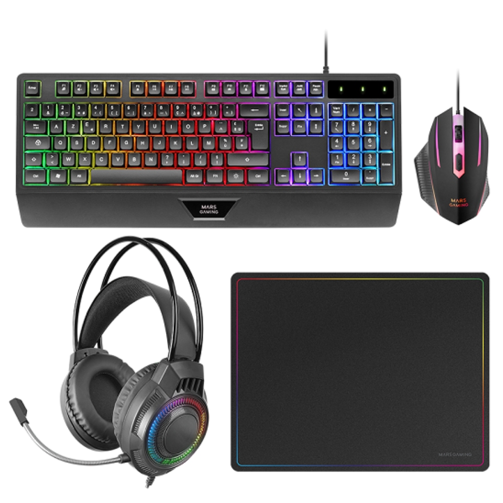 COMBO MARS GAMING MCP-124 PRO 4IN1 BLACK