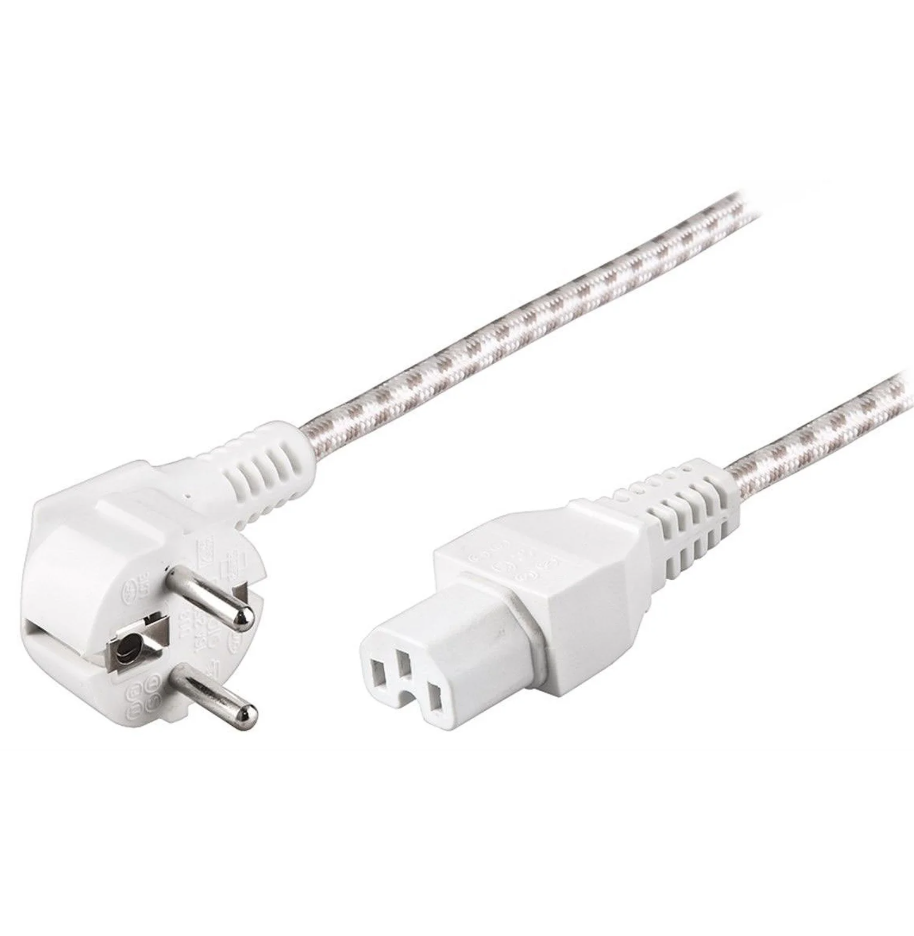 CABLE ALIMENTATION 1.5M 1MM BLANC