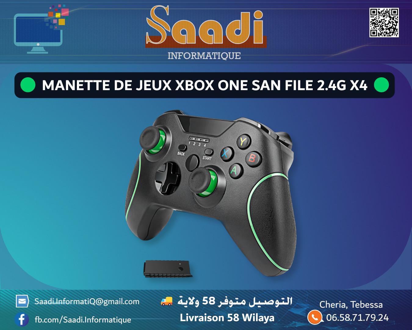 MANETTE DE JEUX X-BOX ONE SAN FILE 2.4G X4