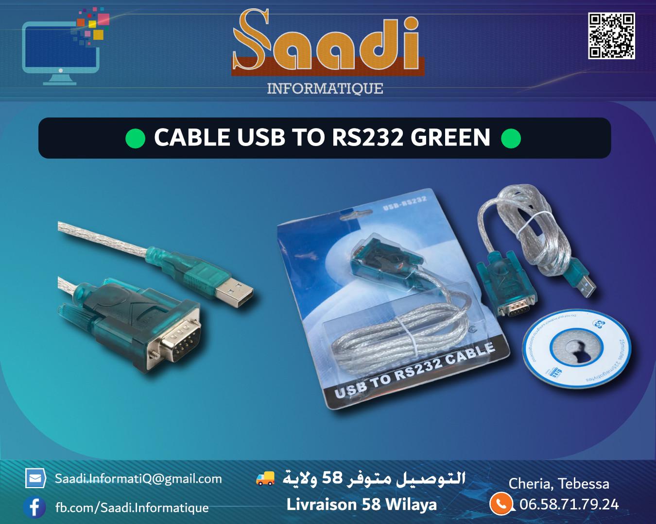 CABLE USB TO RS232 GREEN