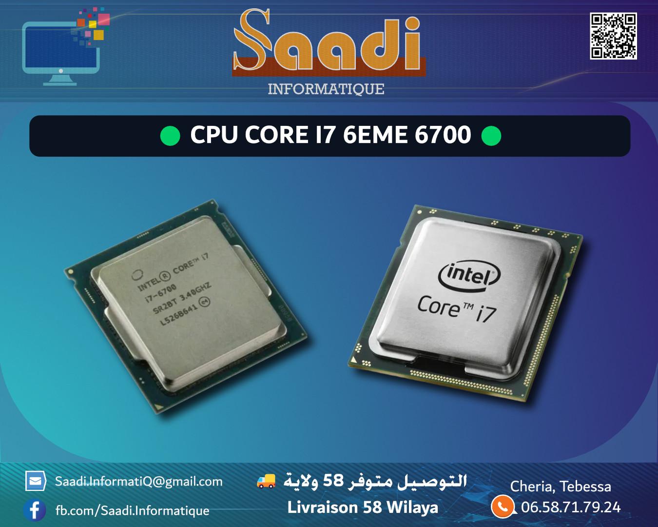 PROCESSEUR  INTEL CORE I7 6EME