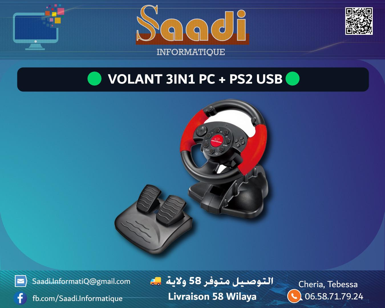 VOLANT 3IN1 PC + PS2 USB