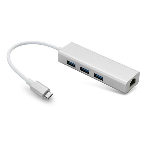Adaptateur USB Type c to RJ45 Ethernet LAN Network + X 3 USB