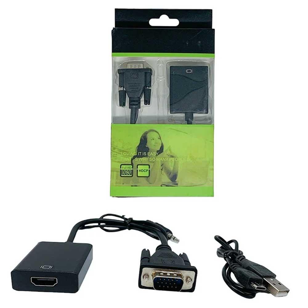 ADAPTATEUR VGA TO HDMI (BOITE PLASTIC)