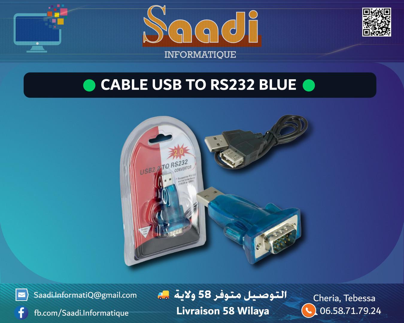 CABLE USB TO RS232 BLUE