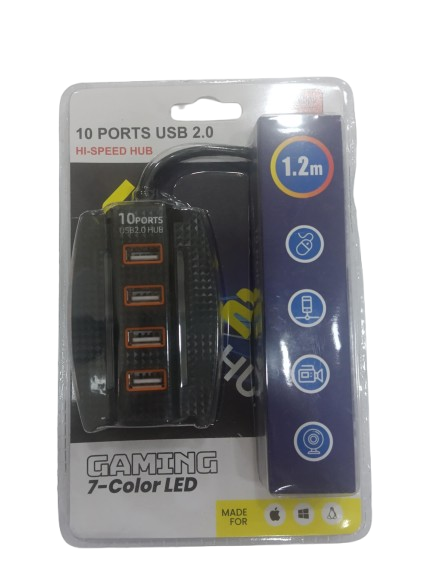 HUB USB GAMIN 10 PORT USB 2.0