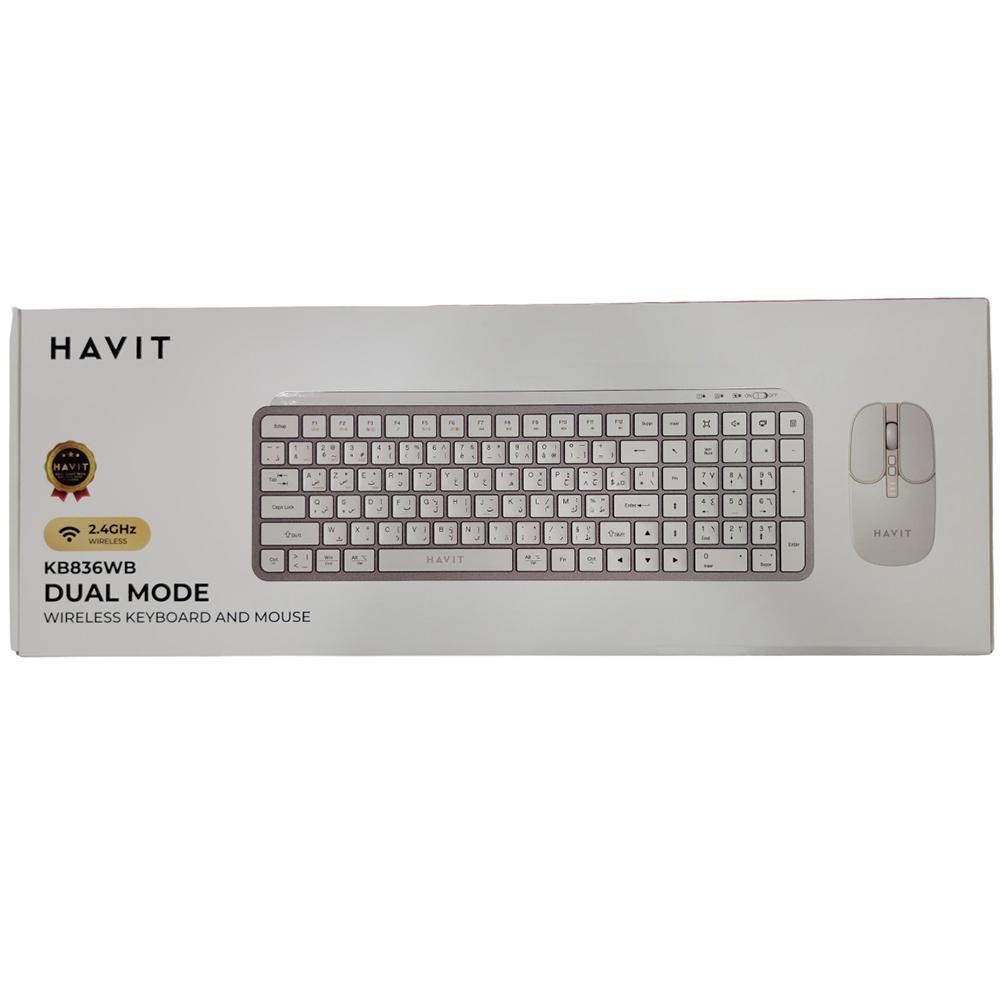 CLAVIER SOURIS S/F HAVIT KB836 BT+CHARCH
