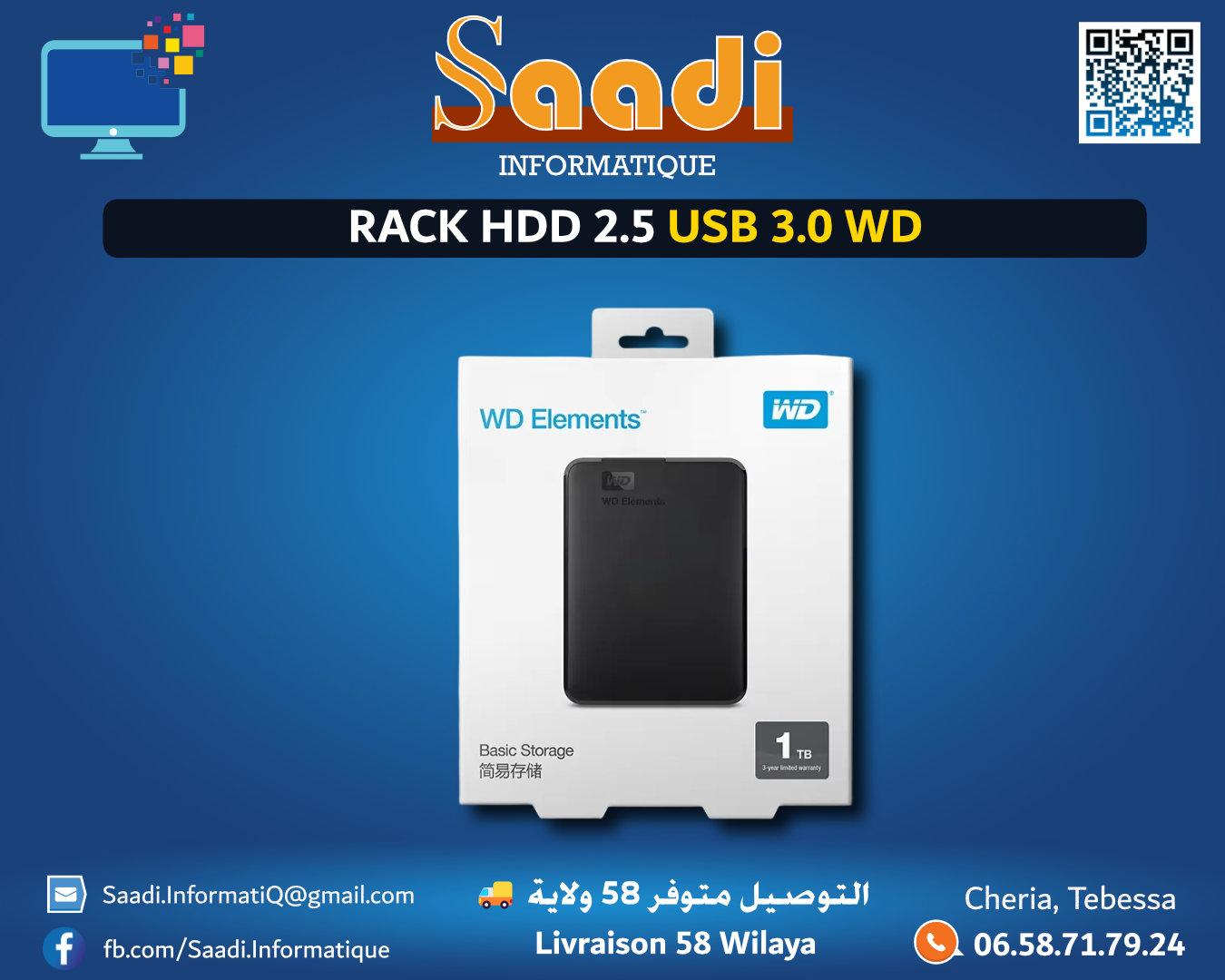 RACK HDD 2.5 USB 3.0 WD