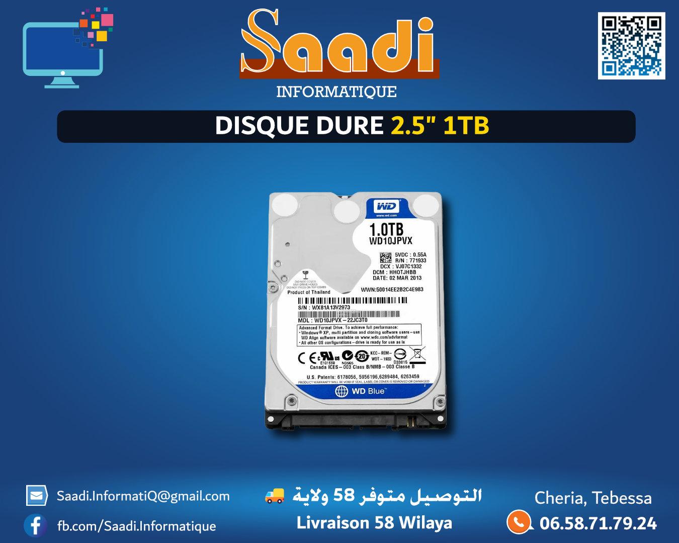 DISQUE DURE 2.5" 1TB