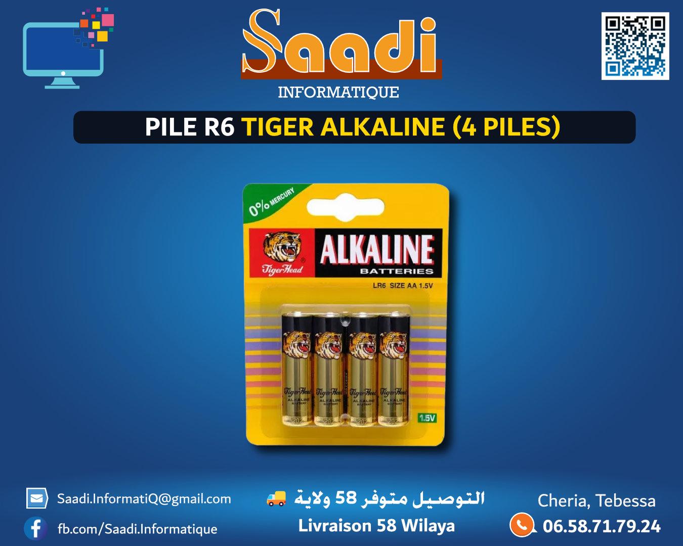PILE R6 TIGER ALKALINE (4 PILES)