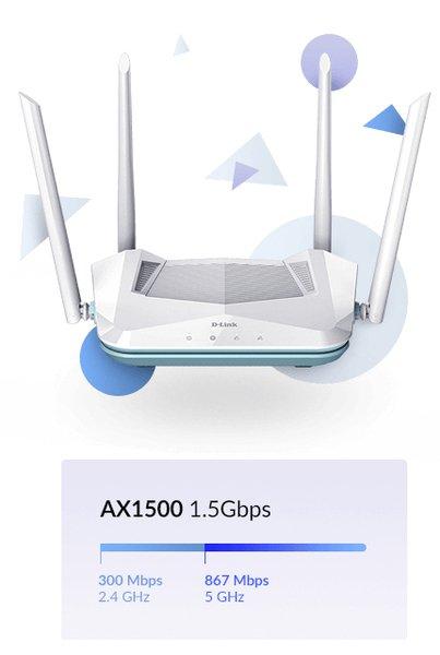 ROUTER D-LINK WI-FI 6 EAGLE PRO AI AX1500 D-LINK SMART R15