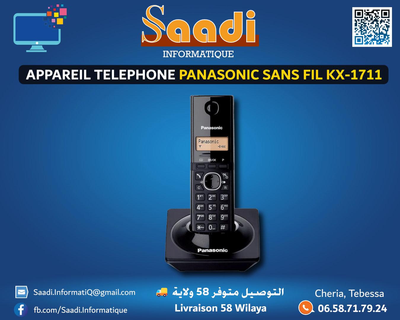 APPAREIL TELEPHONE PANASONIC SANS FIL KX-1711