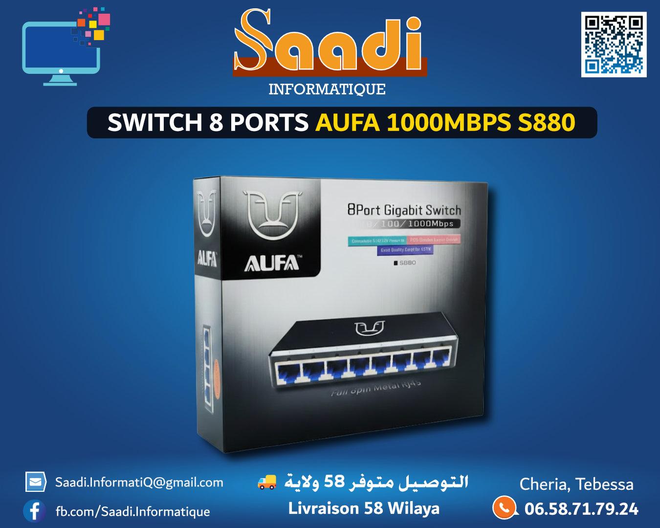 SWITCH 8 PORTS AUFA 1000MBPS S880