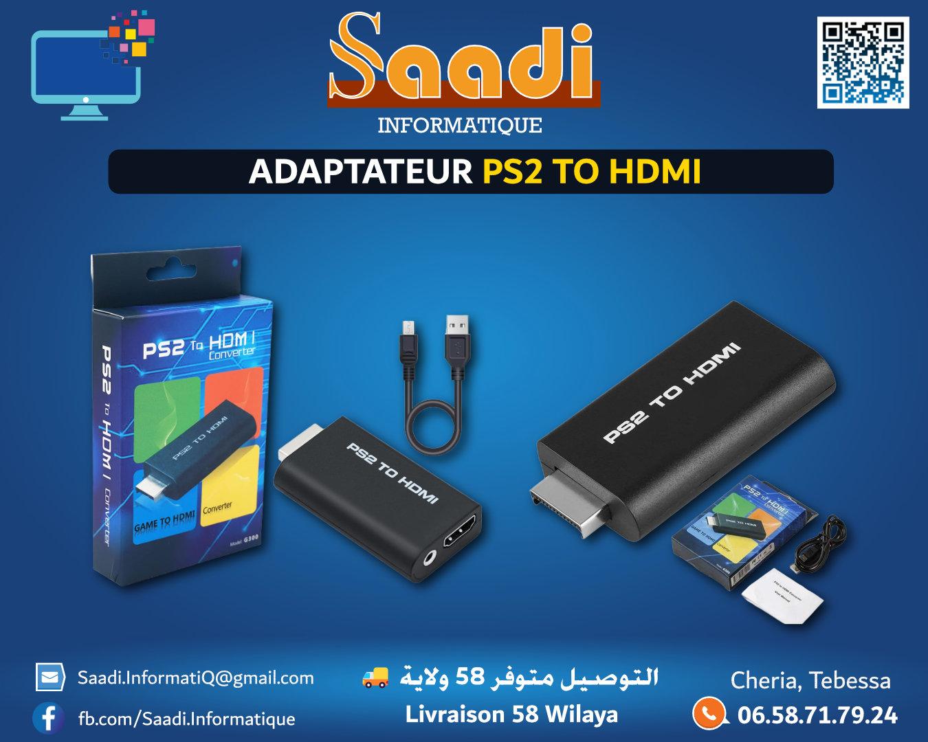 ADAPTATEUR PS2 TO HDMI
