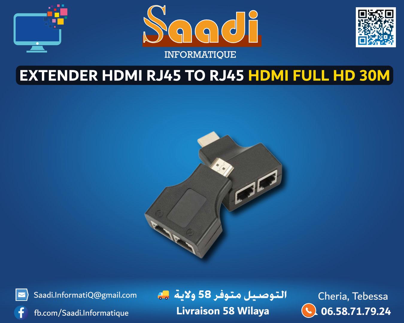 EXTENDER HDMI RJ45 TO RJ45 HDMI FULL HD 30M
