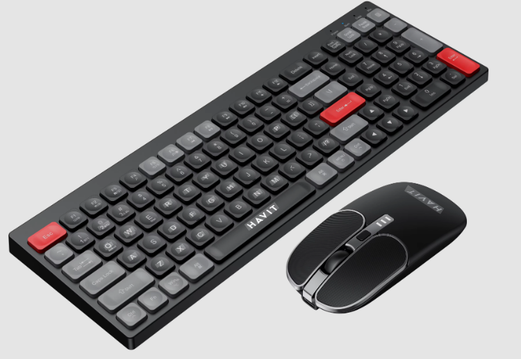 CLAVIER SOURIS S/F HAVIT KB835W BT+CHARCH