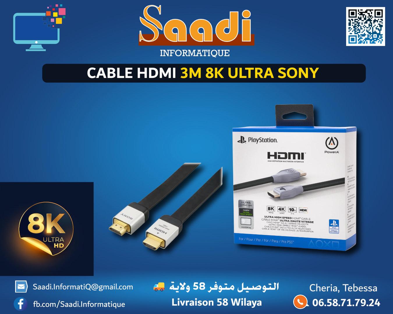 CABLE HDMI 3M 8K SONY