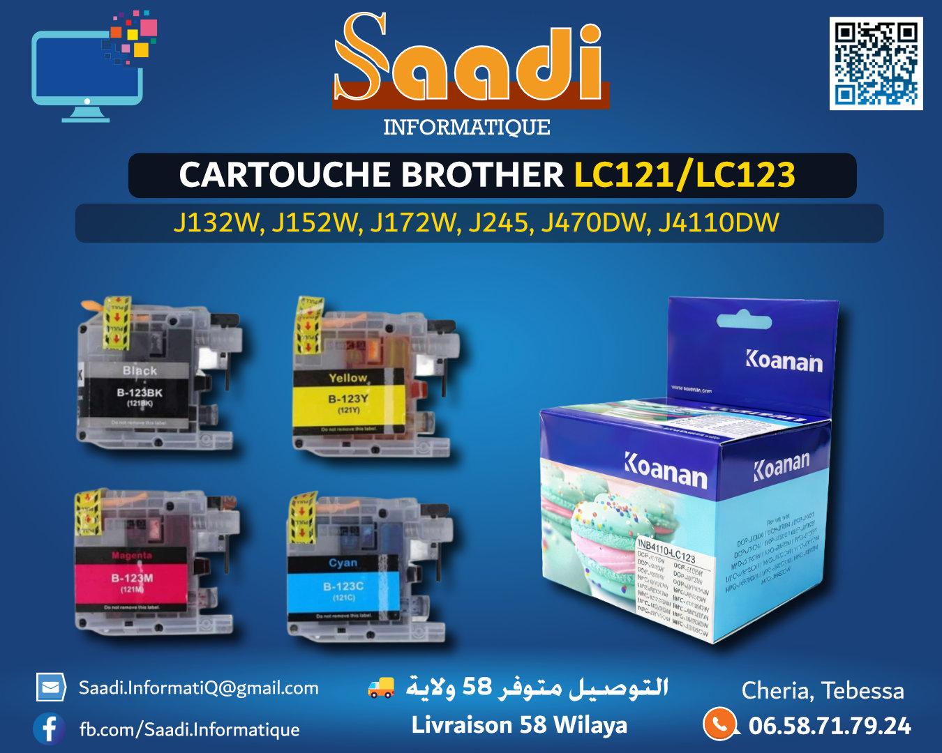 CARTOUCHE BROTHER LC121/LC123 PACK
