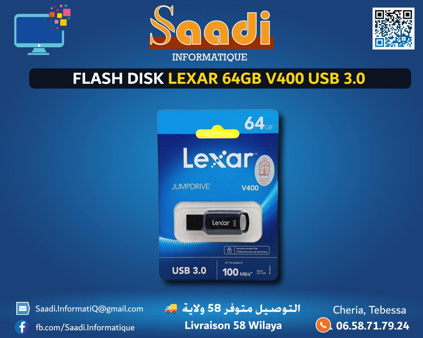 FLASH DISK LEXAR 64GB V400 USB 3.0