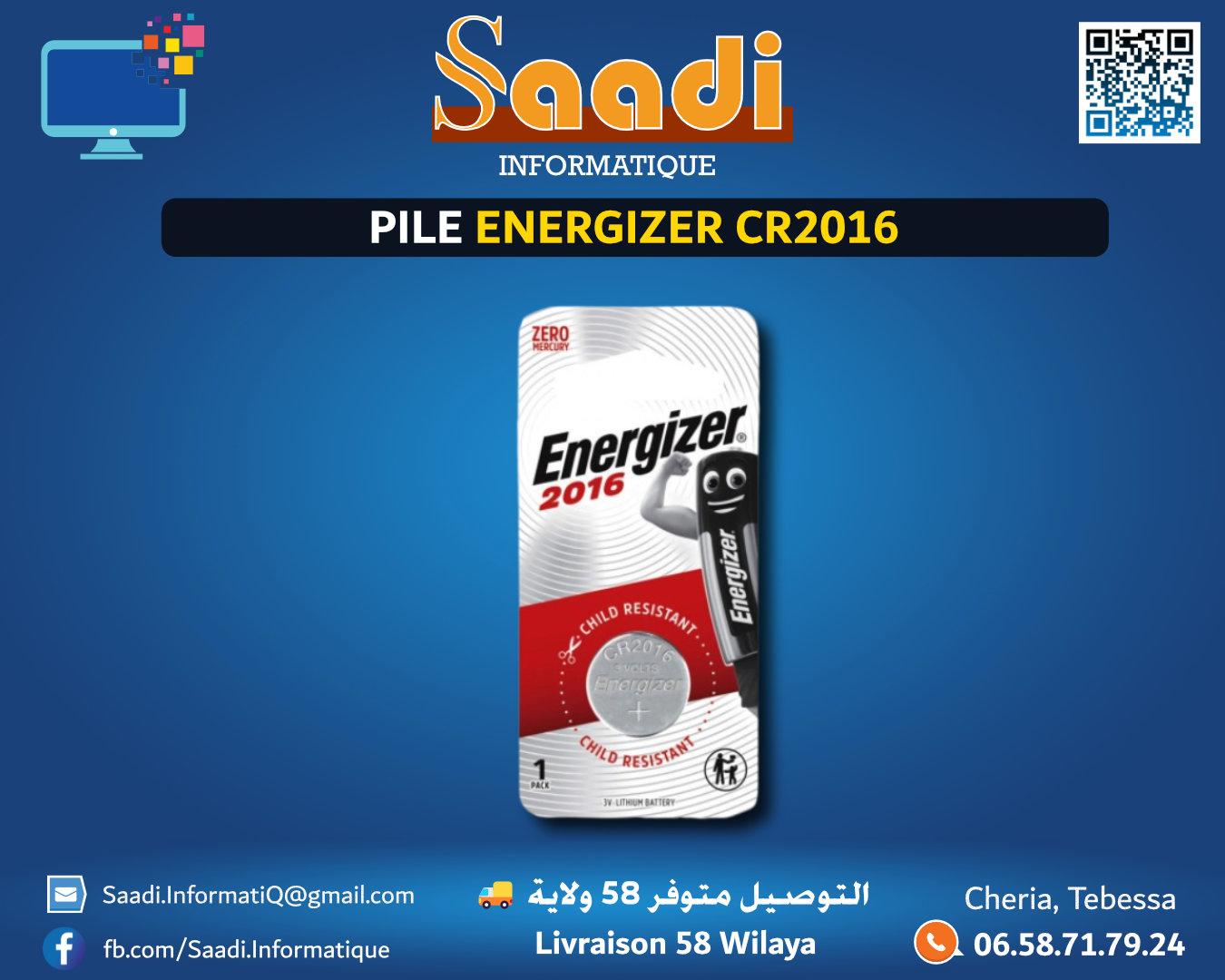 PILE ENERGIZER CR2016