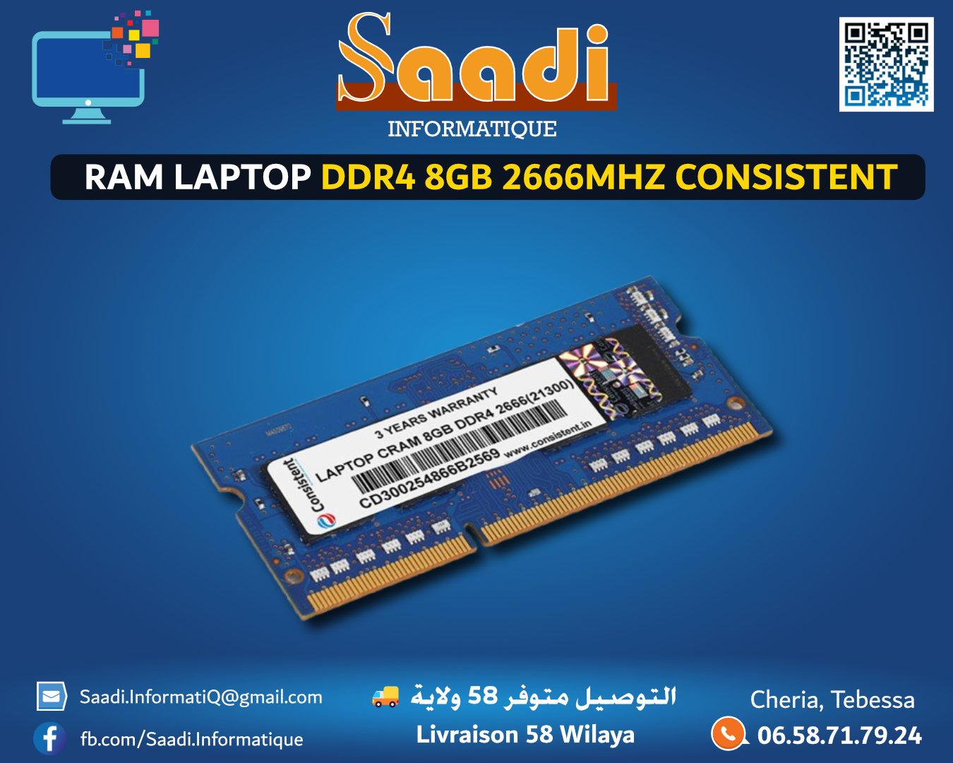 RAM LAPTOP DDR4 8GB 2666MHZ CONSISTENT