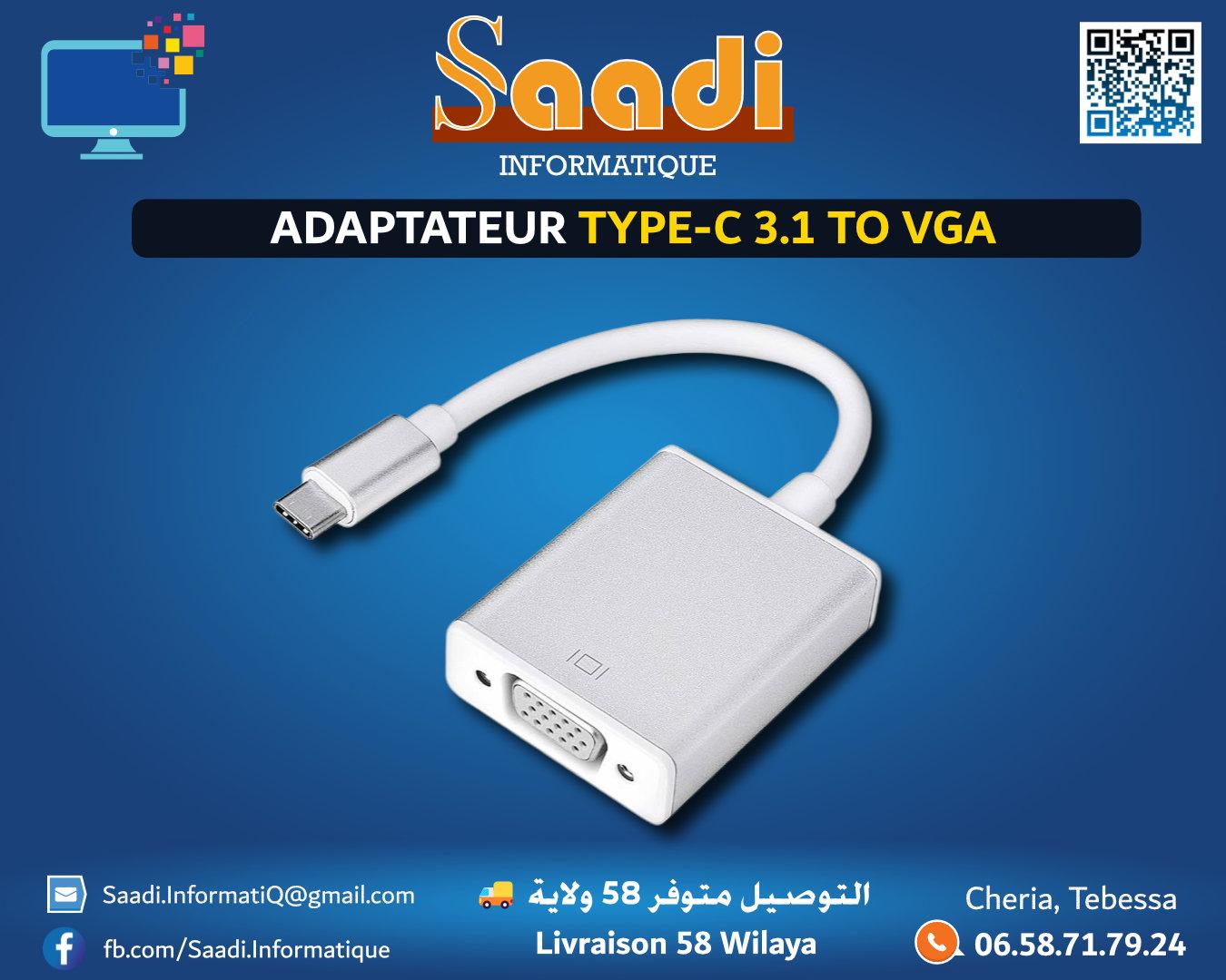 ADAPTATEUR TYPE-C 3.1 TO VGA