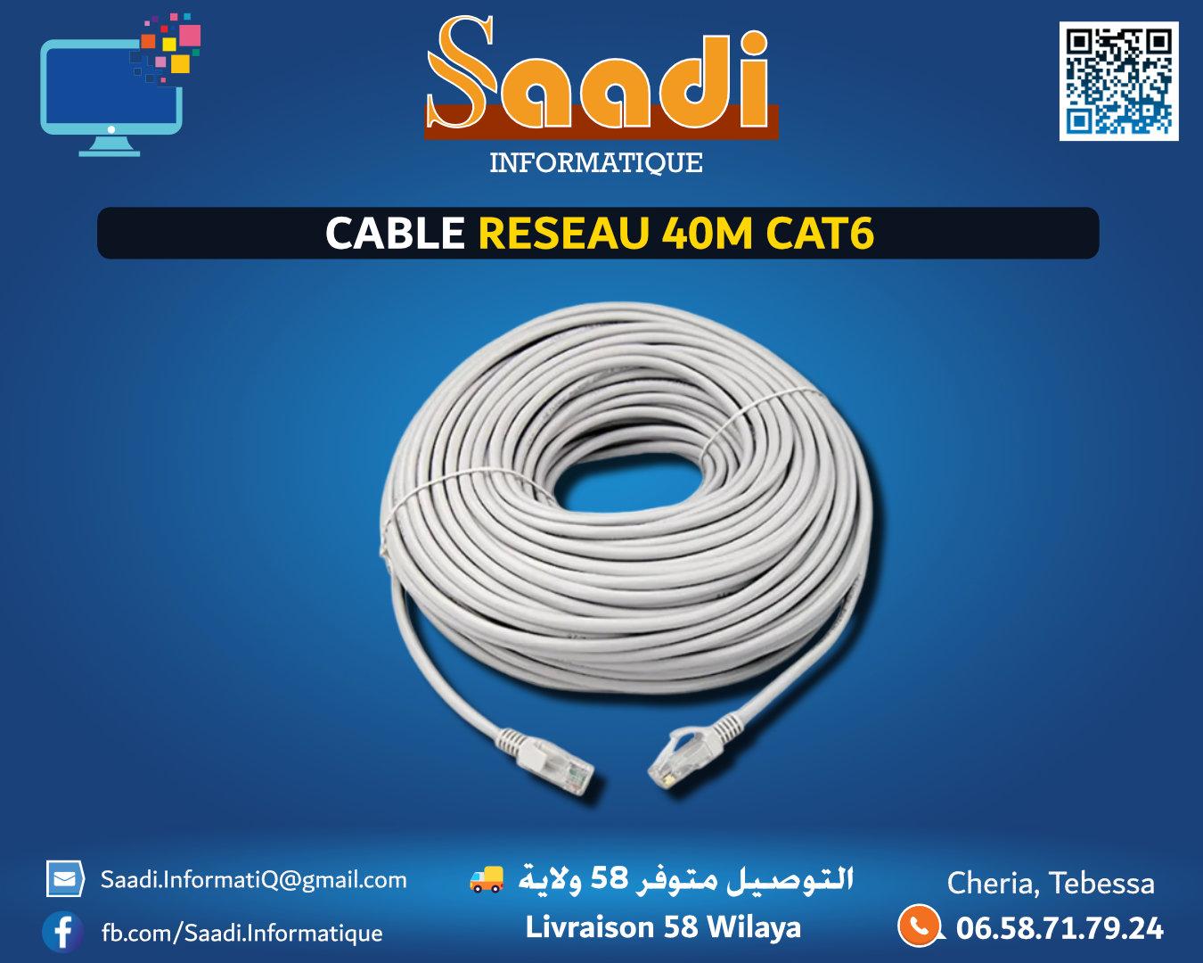 CABLE RESEAU 40M CAT6