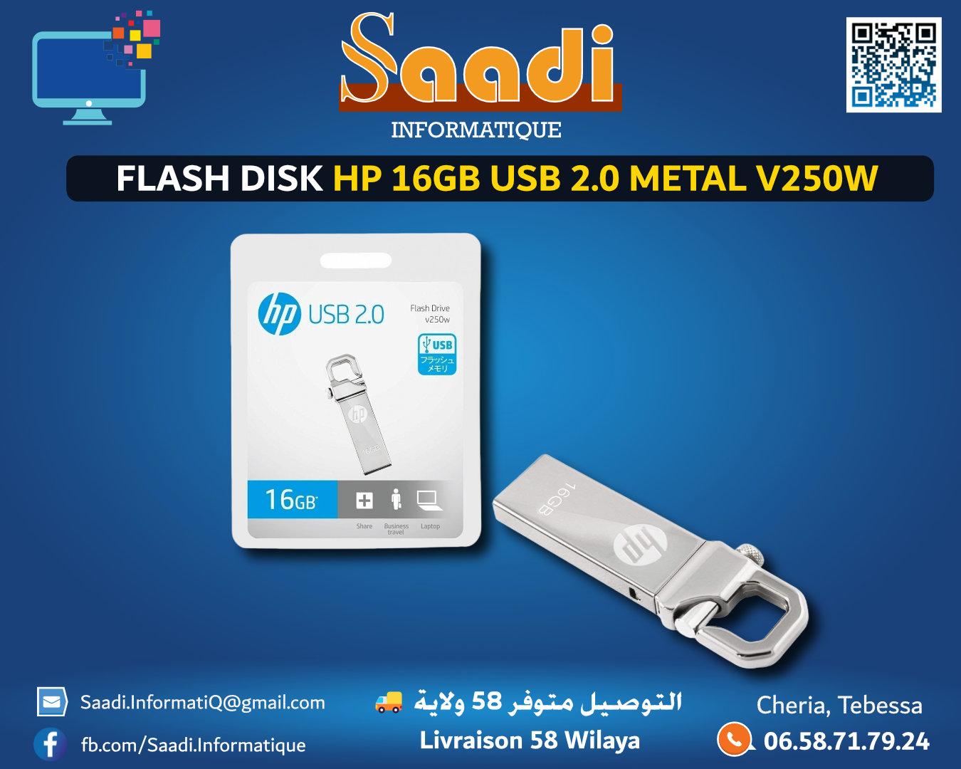 FLASH DISK HP 16GB USB 2.0 METAL V250W