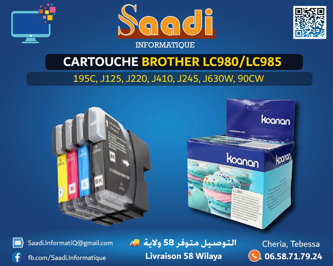 CARTOUCHE BROTHER LC980/LC985