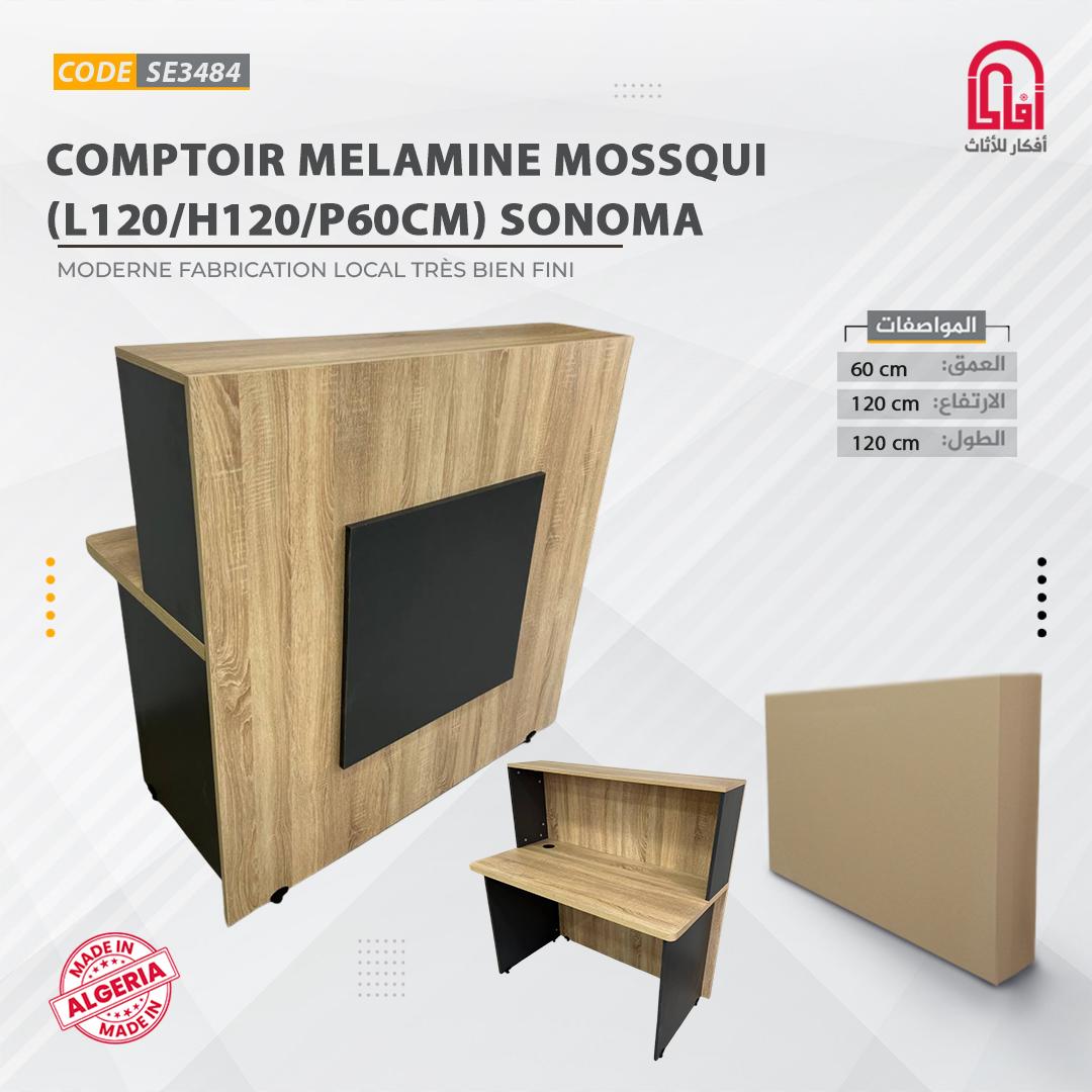 COMPTOIR Melamine MOSSQUI (L120/H120/P60CM) SONOMA