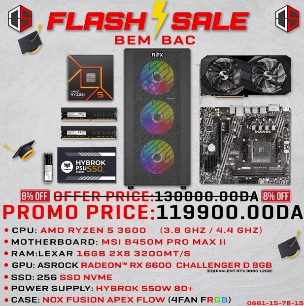 Config Pc Gamer AMD R5 3600 / 16gb Ram /SSD 256 NVME/ Rx 6600 8GB