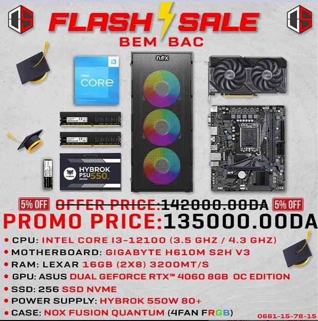 Config Pc Gamer intel i3-12100f / 16gb Ram /SSD 256 NVME/ RTX 4060 8GB