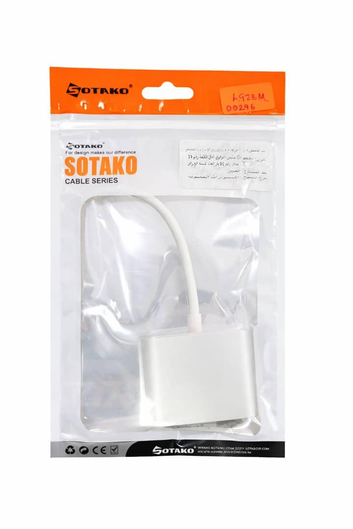 Adaptateur USB 3.1 TYPE C to VGA + HDMI SOTAKO