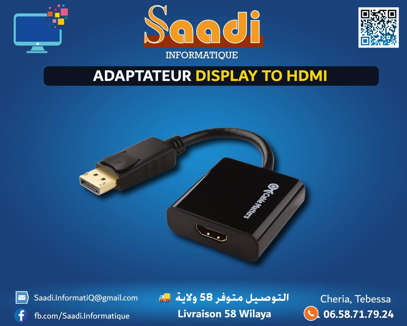 ADAPTATEUR DISPLAY TO HDMI
