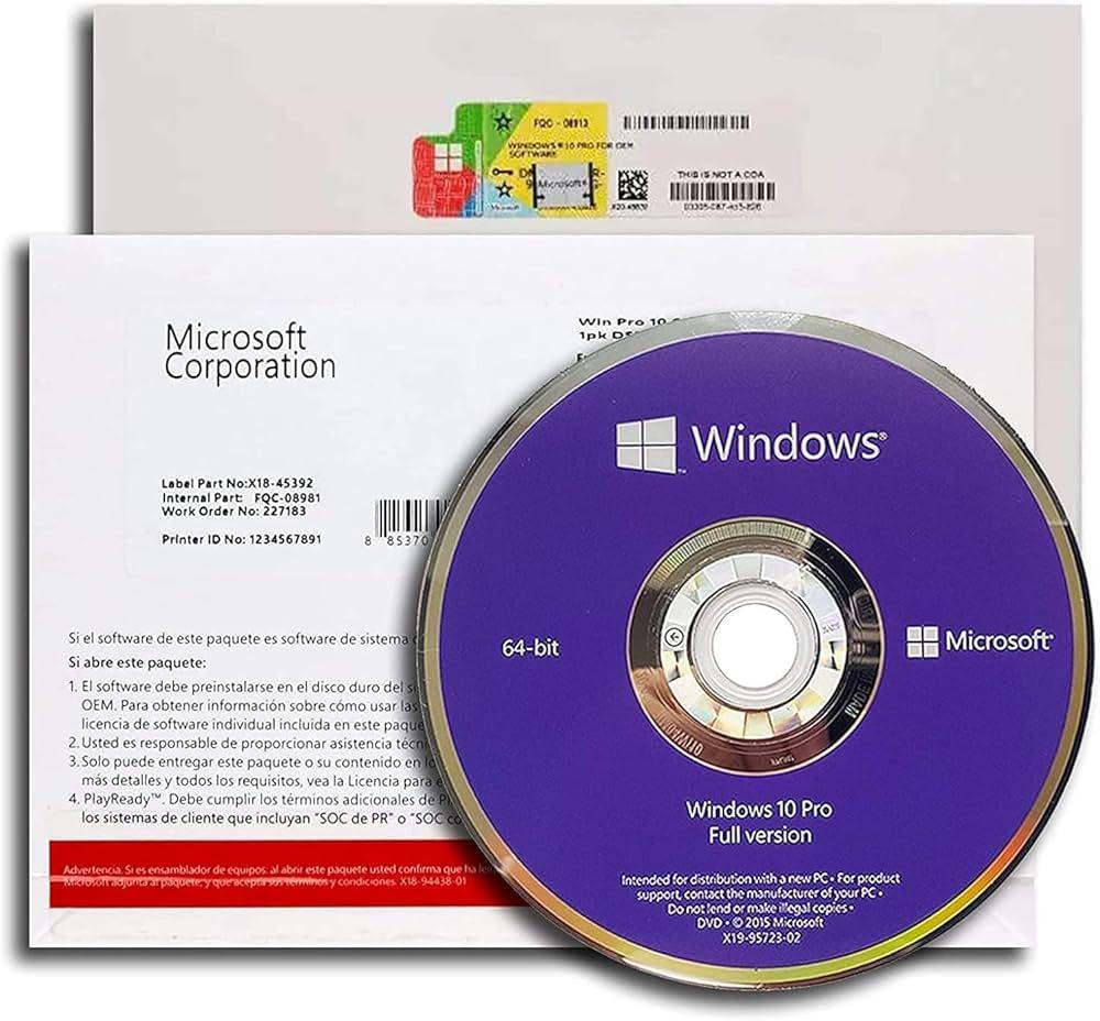 WINDOWS 10 PRO COFFRET ORIGINAL